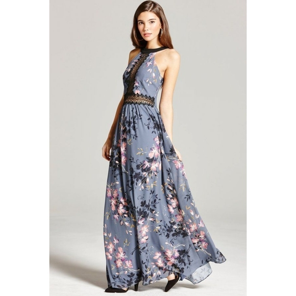 Little Mistress Dresses & Skirts - LITTLE MISTRESS Long Floral Cocktail Dress 6